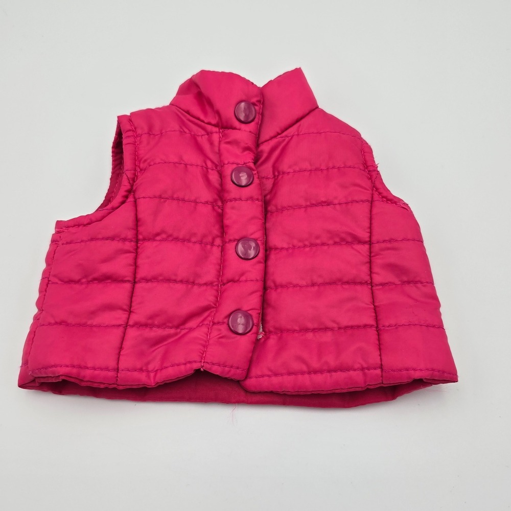 Pink Quilted Puffer Vest Fits 18" Dolls American Girl Our Generation Outerwear